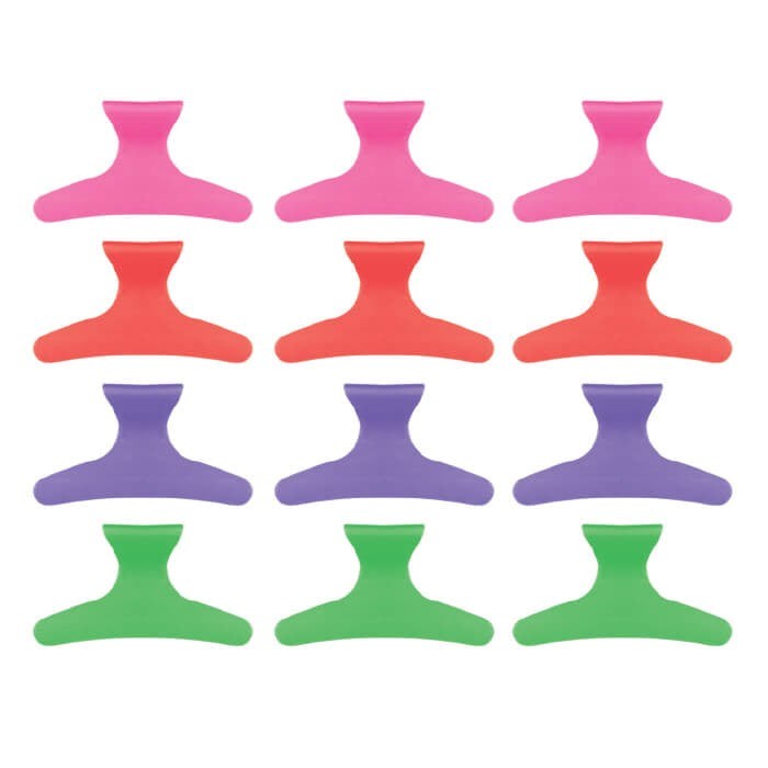 BSS Butterfly Clip Color 12Pk