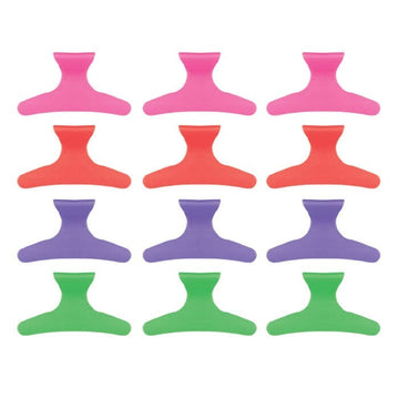 BSS Butterfly Clip Color 12Pk