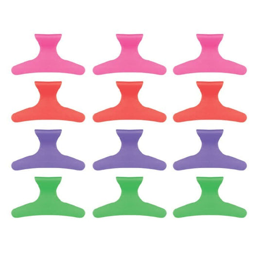 BSS Butterfly Clip Color 12Pk