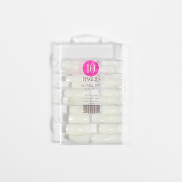 10 Fingers No Well Tips 100pk - Natural - Size 1-10