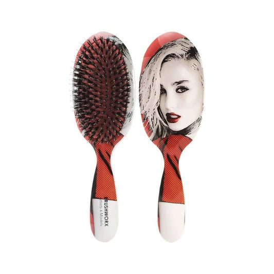 Brushworx Artists and Models Cushion Hair Brush Big Red