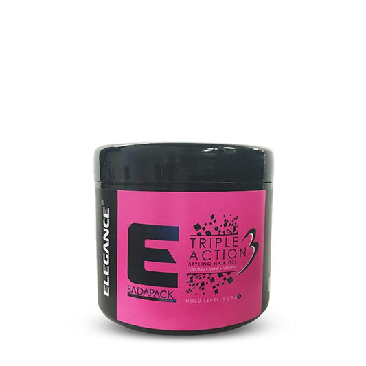 Elegance Triple Action Styling Hair Gel Pink 500ml
