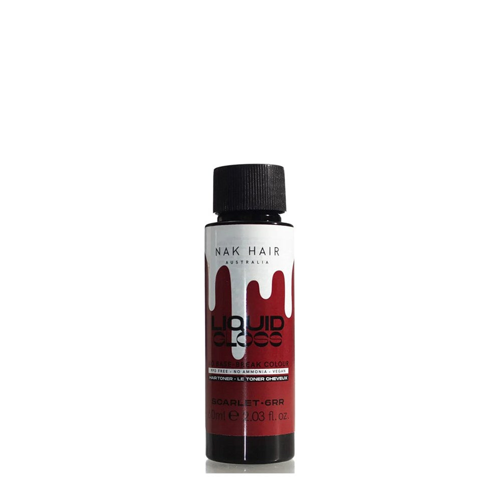 NAK Liquid Gloss Scarlet 60ml - 6RR Dark Blonde Intense Red