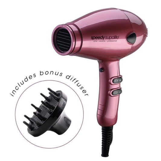 Speedy Supalite Professional Hairdryer with Diffuser - Blush