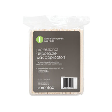 Caronlab Disposable Mini Wooden Spatula Brow Beaters 500 Pack