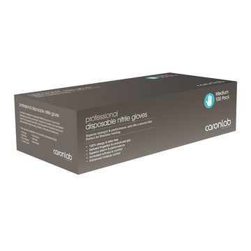 Caronlab Disposable Nitrile Gloves Free Powder Medium - Blue 100 Pack