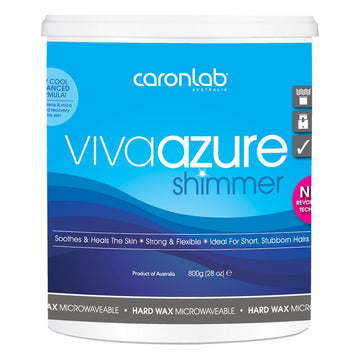 Caronlab Viva Azure Shimmer Hard Hot Wax Microwaveable 800g