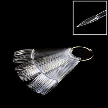 Clear Nail Stiletto Tip Ring Colour Chart 50 Pieces