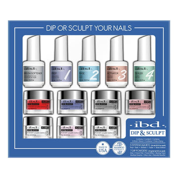 IBD Dip & Sculpt Professional Kit - Dip Powder Professional System 12 Piece