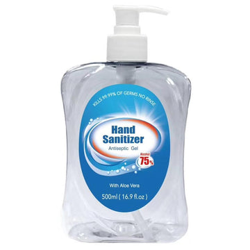 Hand Sanitiser Gel with Aloe Vera - Kills 99.9% of Germs Rinse Free 500ml