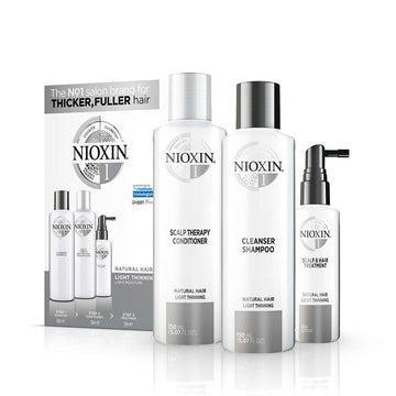 Nioxin System 1 Trial Kit 150ml for Natural Hair with Light Thinning