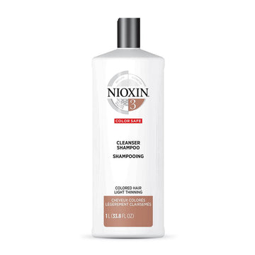 Nioxin System 3 Cleanser Shampoo for Coloured Hair with Light Thinning 1 Litre