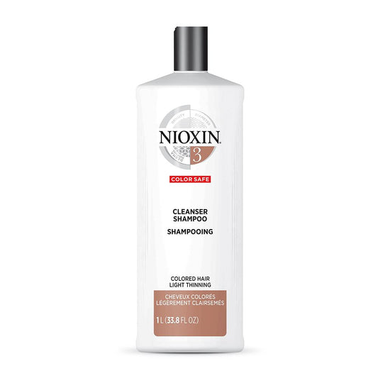Nioxin System 3 Cleanser Shampoo for Coloured Hair with Light Thinning 1 Litre