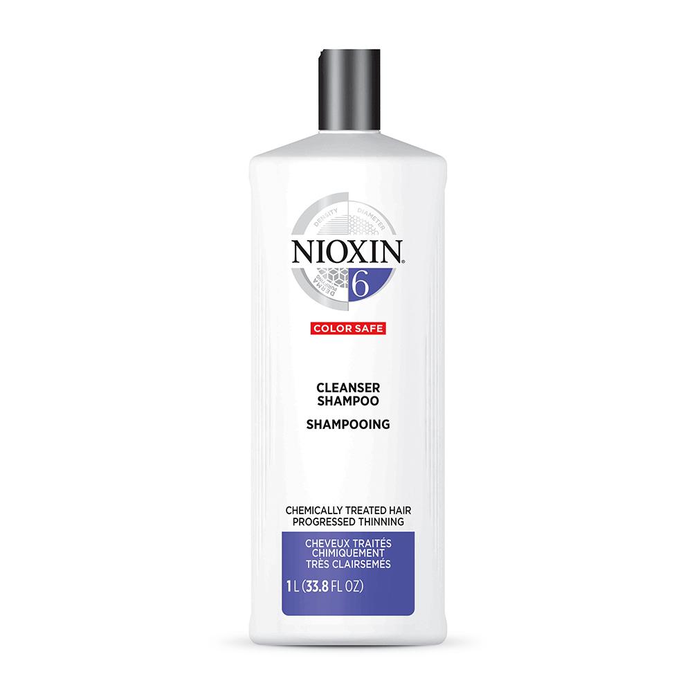 Nioxin System 6 Cleanser Shampoo for Chemically Treated Hair with Progressed Thinning 1 Litre