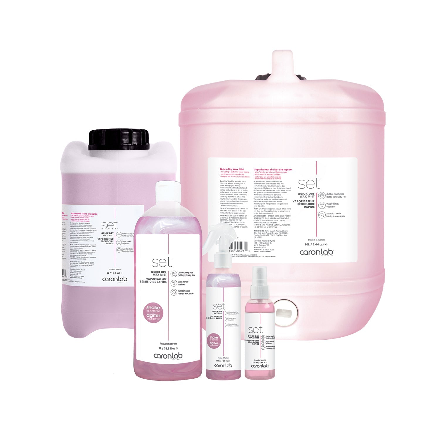 Caronlab Set Quick Dry Wax Mist 125ml