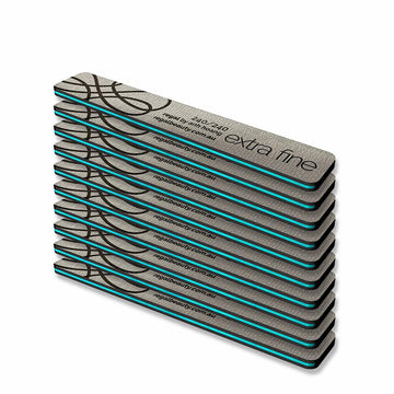 Regal by Anh Rectangle Extra Fine 240/240 Nail File 10 Pack