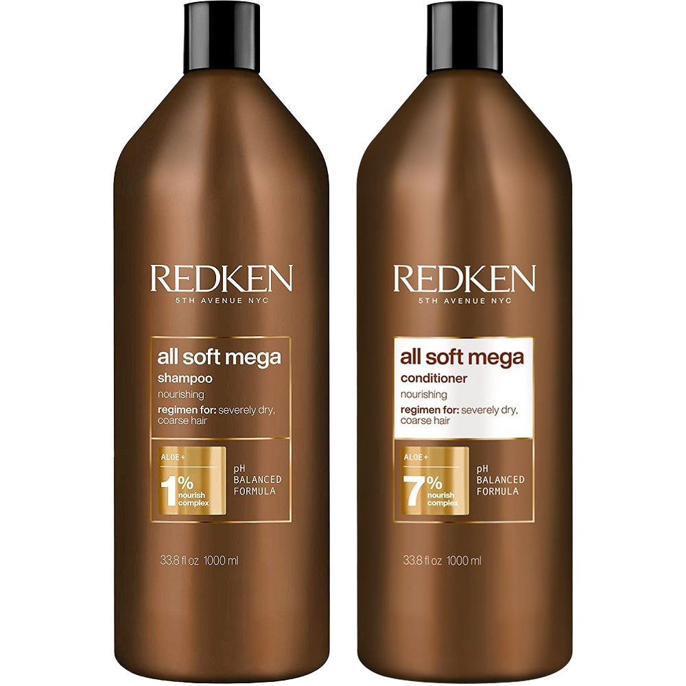 Redken All Soft Mega Shampoo & Conditioner Pack 1 Litre