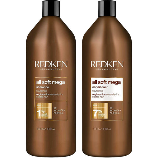 Redken All Soft Mega Shampoo & Conditioner Pack 1 Litre