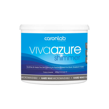 Caronlab Viva Azure Shimmer Hard Hot Wax Microwaveable 400g