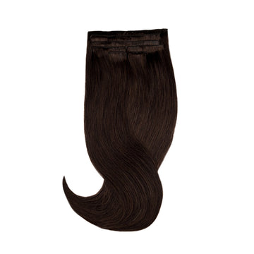 Amazing Hair Human Hair Clip-in 1B Dark Brown 7pc Set 16"