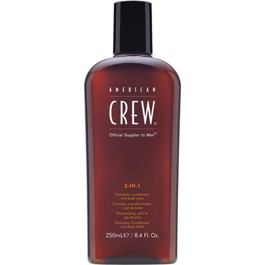 American Crew 3 In 1 Shampoo Conditioner Body Wash 250ml