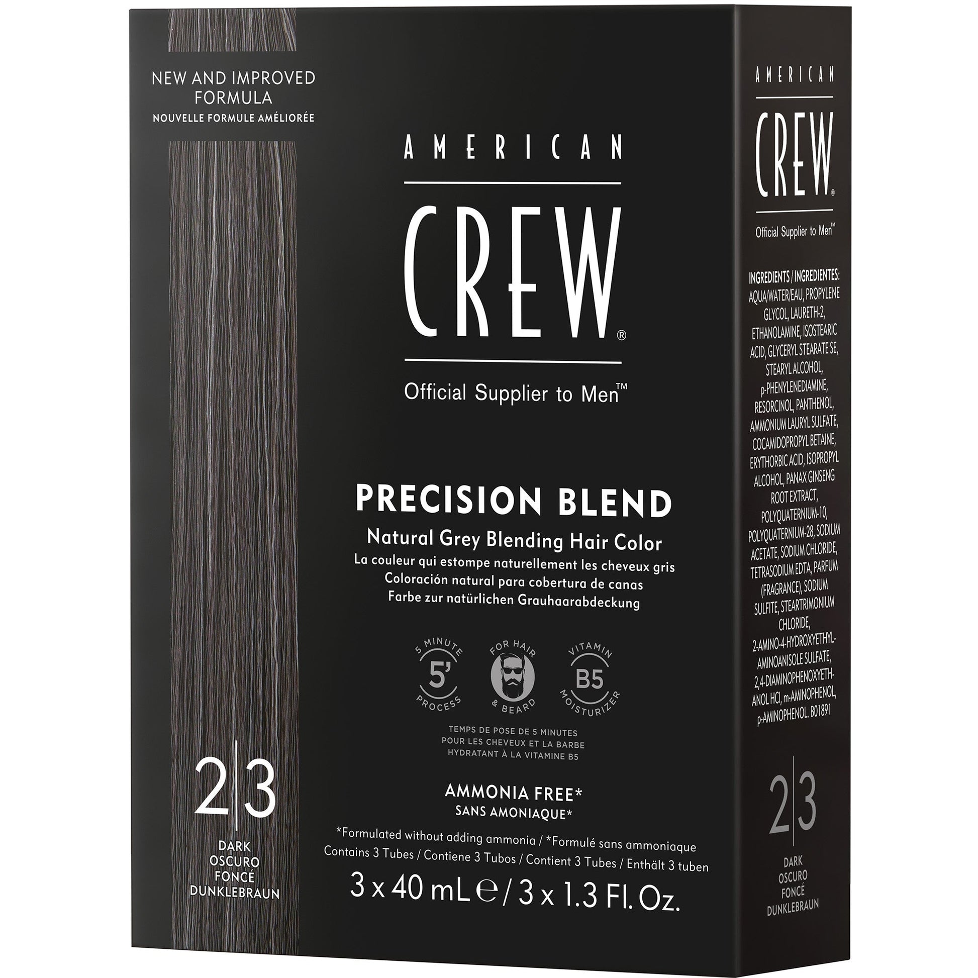 American Crew Precision Blend (3 x 40ml) 4-5 Medium Natural