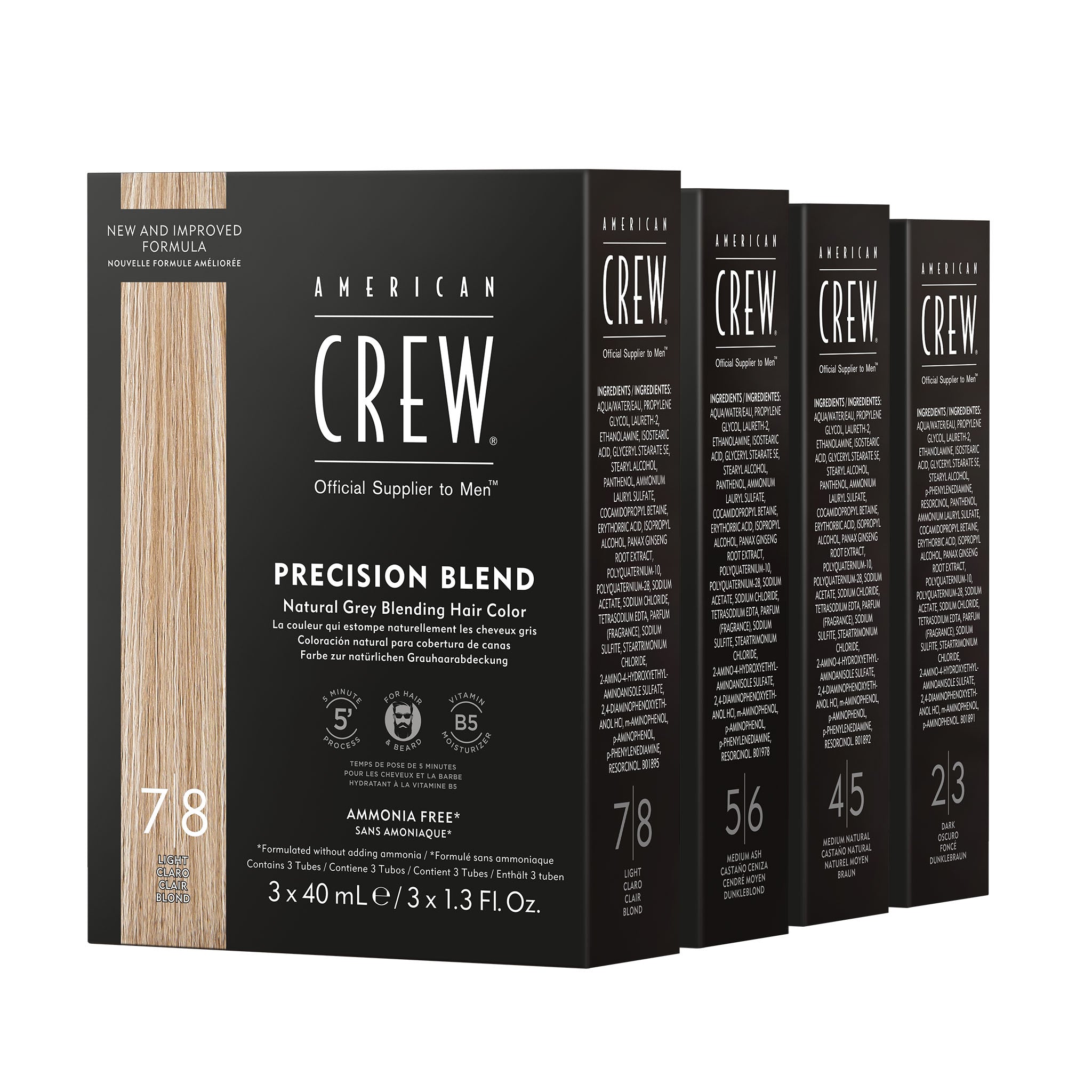 American Crew Precision Blend (3 x 40ml) 2-3 Dark