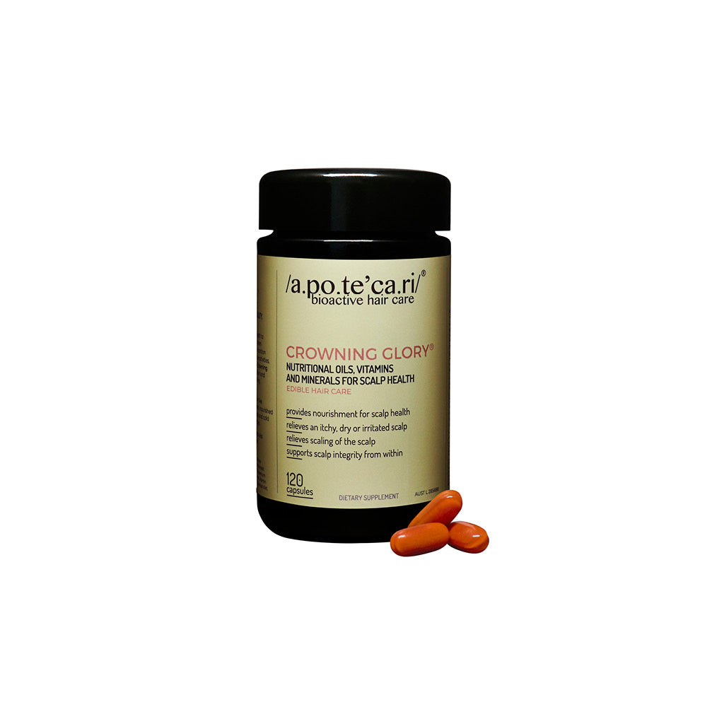Apotecari Crowning Glory for Scalp & Hair Health 1 month 60 soft capsules top-up