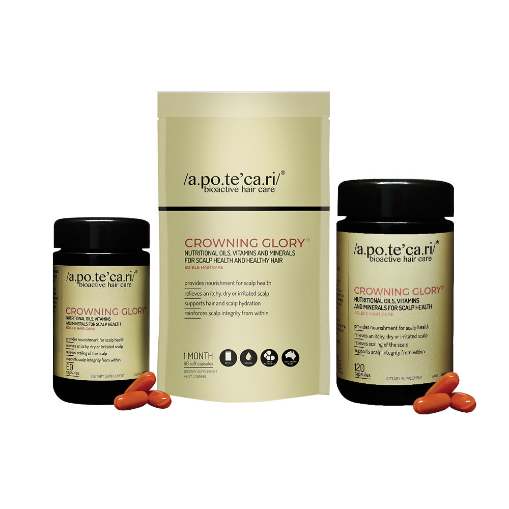 Apotecari Crowning Glory for Scalp & Hair Health 60 capsules
