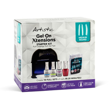 Artistic Nail Design Gel On Xtensions Kit Medium Round