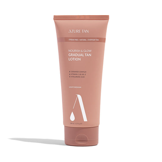 Azure Tan Nourish & Glow Gradual Tan Lotion Light/Medium 200ml