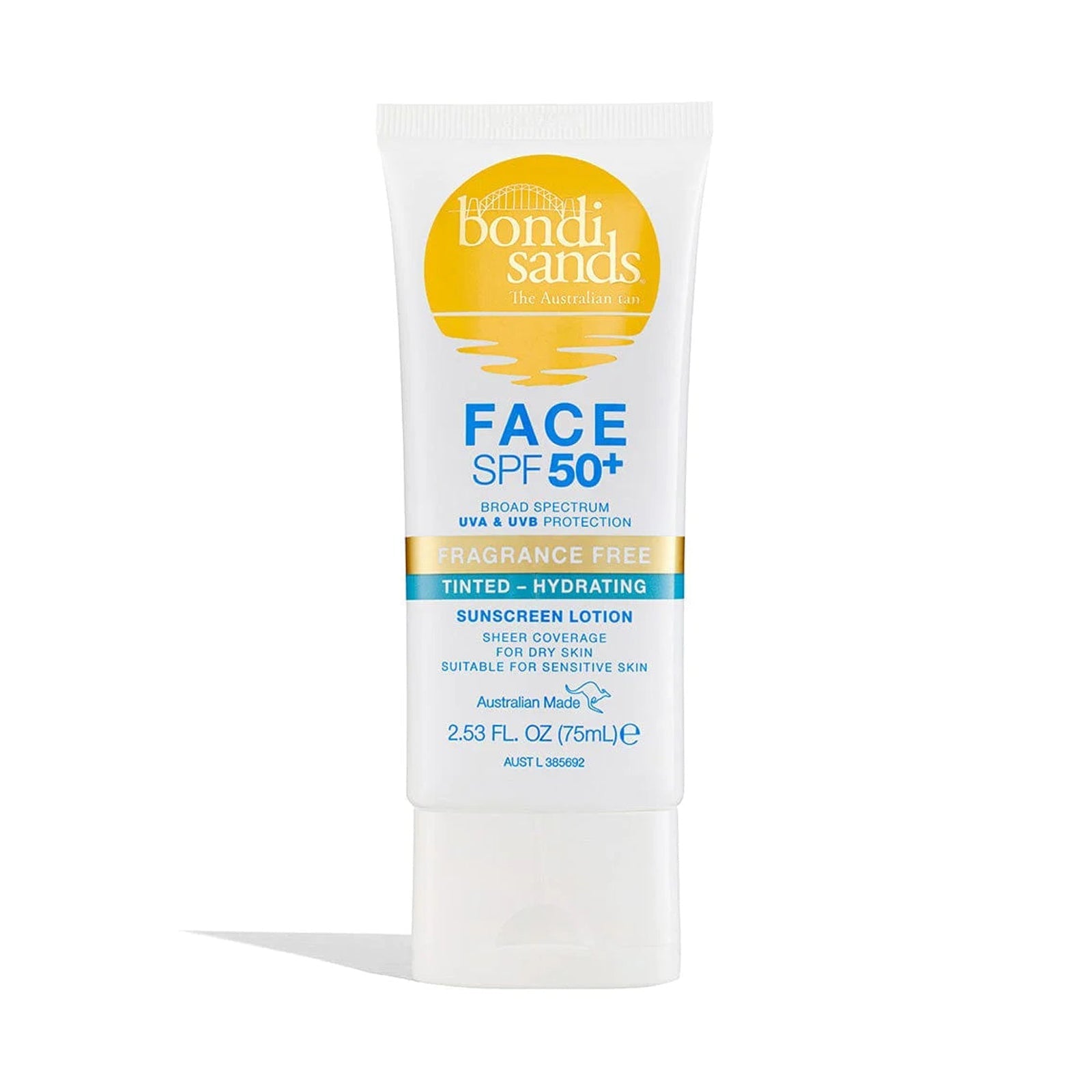 Bondi Sands SPF 50+ Fragrance Free Hydrating Tinted Face Lotion 75ml