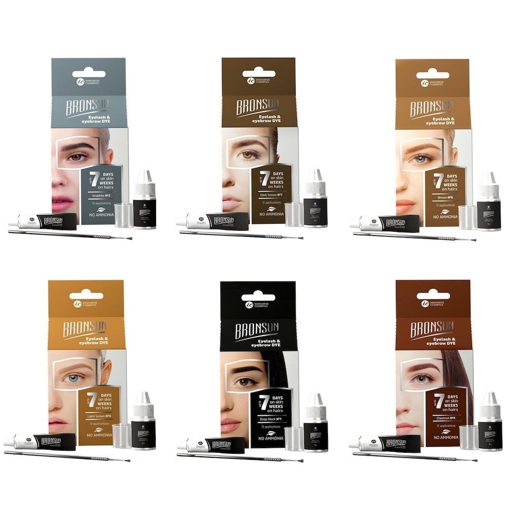 Bronsun Eyelash & Eyebrow Dye Trial Kit #1 Deep Black