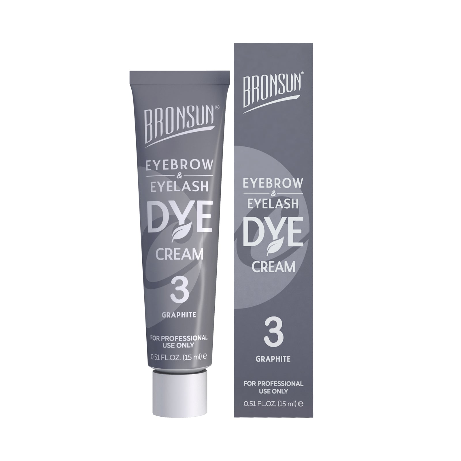 Bronsun Eyelash & Eyebrow Tint Cream Dye (15ml) Graphite 3