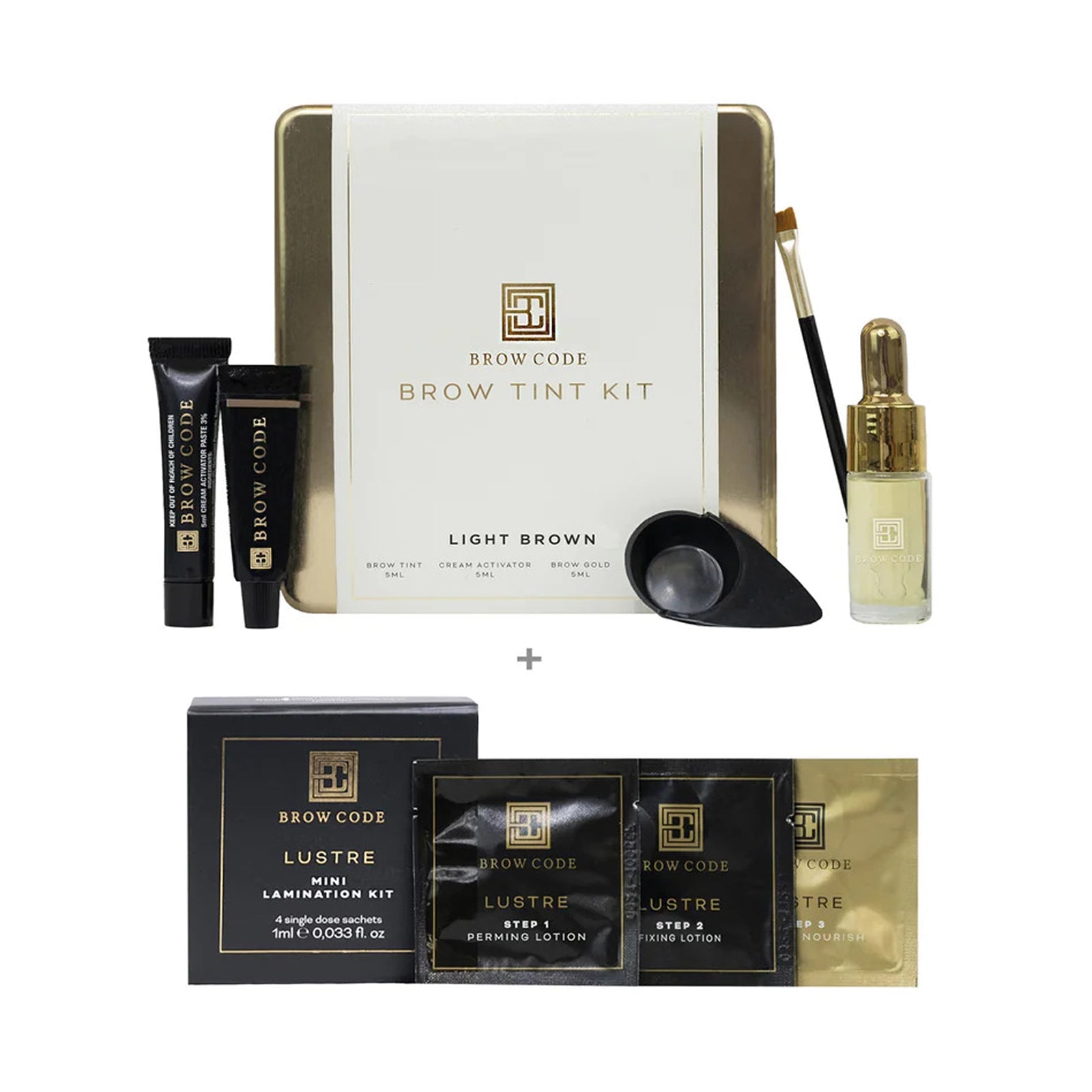 Brow Code At-Home Brow Tint & Lamination Kit Light Brown