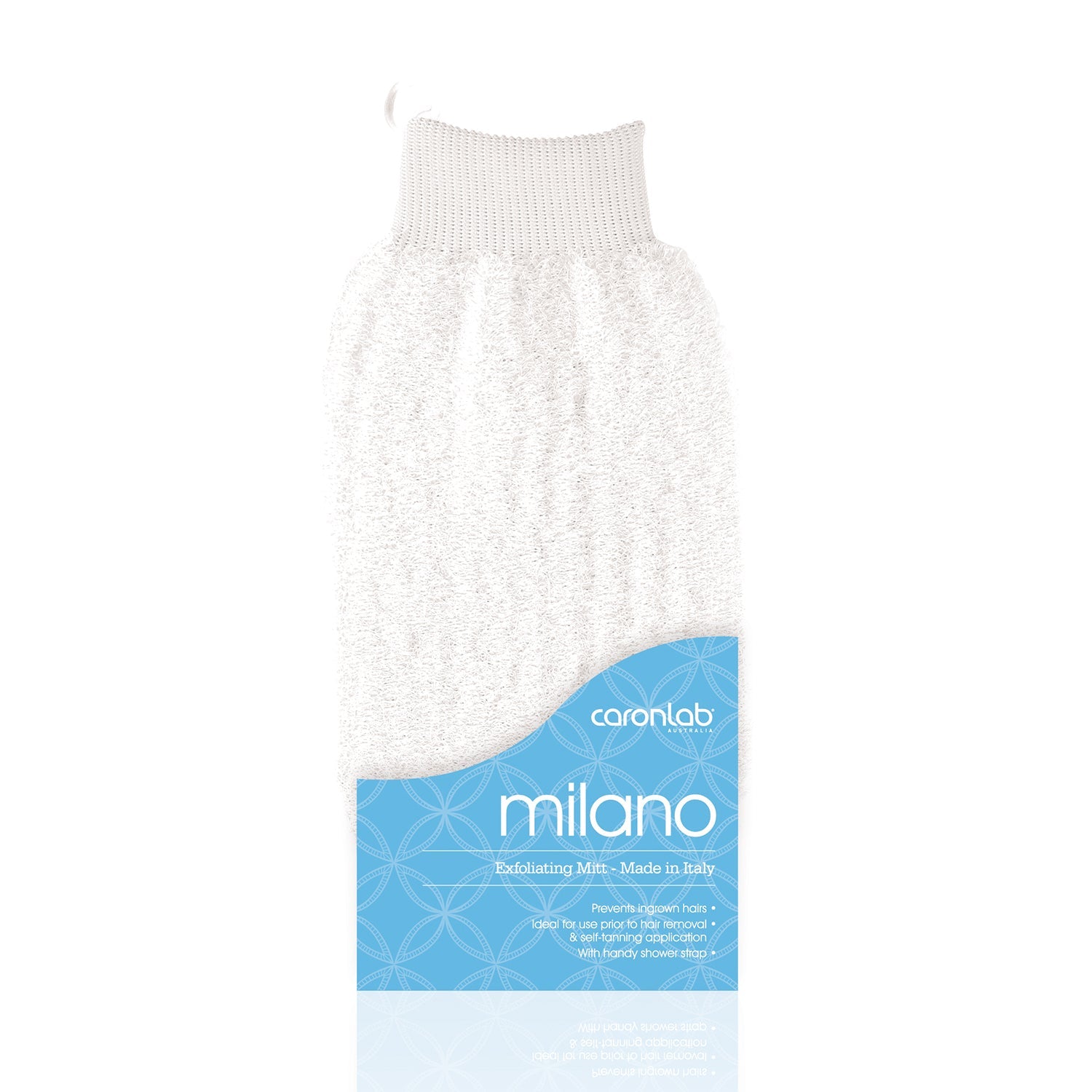 Caronlab Milano Exfoliating Massage Mitt light blue