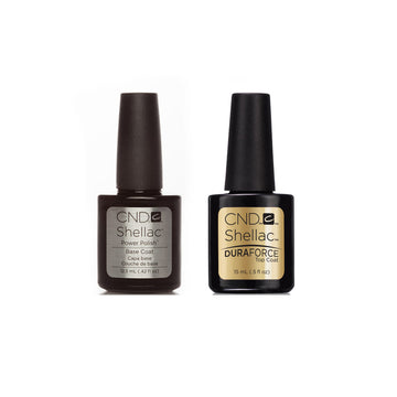CND Shellac Base Coat 12.5ml & DuraForce Top Coat 15ml Pack