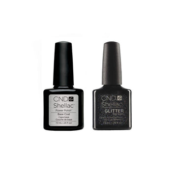 CND Shellac Base Coat & Glitter Top Coat Pack 7.3ml