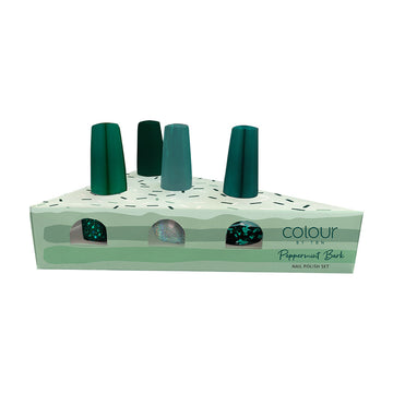 Colour By TBN Stackable Nail Cubes Peppermint Bark Nail Polish 15ml 4pc Pack