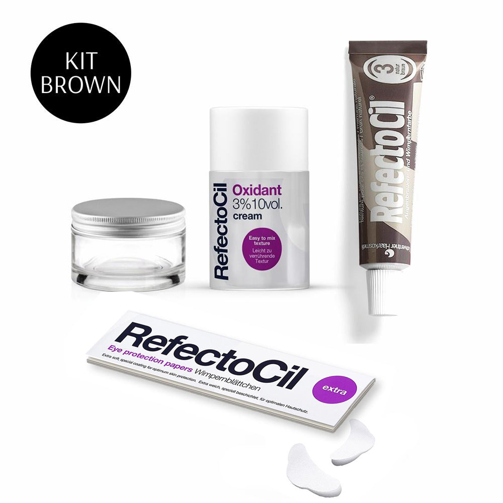 Four-Piece Cream Developer Lash & Brow Tinting Kit - Brown