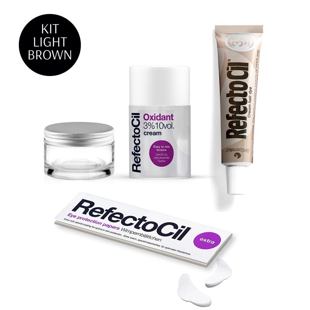 Four-Piece Cream Developer Lash & Brow Tinting Kit - Light Brown