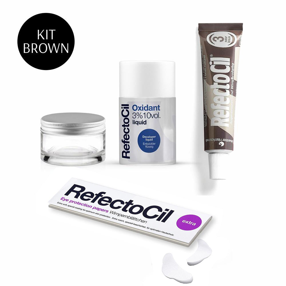 Four-Piece Liquid Developer Lash & Brow Tinting Kit - Brown