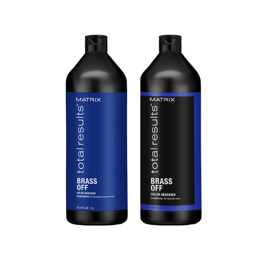 Matrix Total Results Brass Off Shampoo & Conditioner Value Pack 1 Litre