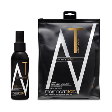 Moroccan Tan Instant Dry Oil 125ml + Blend & Buff Mitt Pack