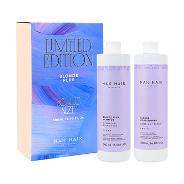 NAK Hair Blonde Plus Shampoo & Conditioner 500ml Duo Pack
