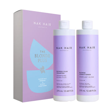 NAK Hair Blonde Plus Shampoo & Conditioner 375ml Duo Pack