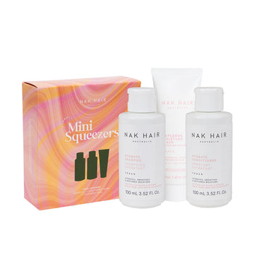 NAK Hair Hydrate Mini Squeezers Trio Travel Pack