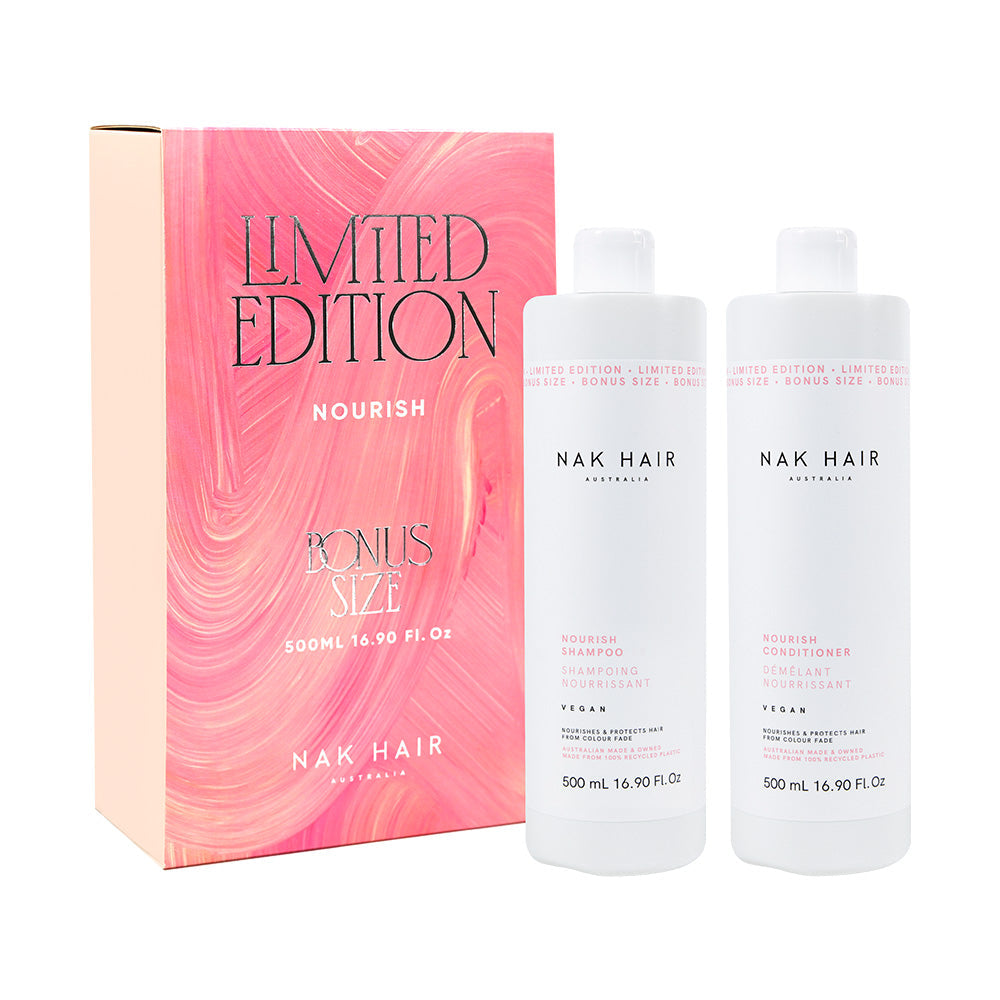 NAK Hair Nourish Shampoo & Conditioner 500ml Duo Pack