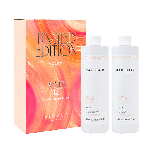 NAK Hair Volume Shampoo & Conditioner 500ml Duo Pack