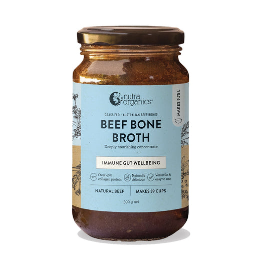 Nutra Organics Beef Bone Broth Concentrate Natural Beef 390g